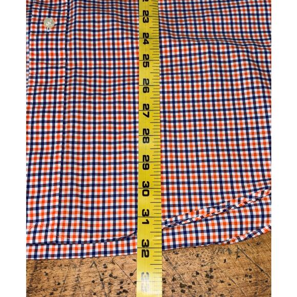 Polo Ralph Lauren Orange Blue Checkered Long Sleeve Button Down Pony XXL - Picture 6 of 7